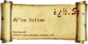 Ács Szilas névjegykártya
