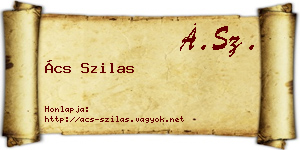 Ács Szilas névjegykártya